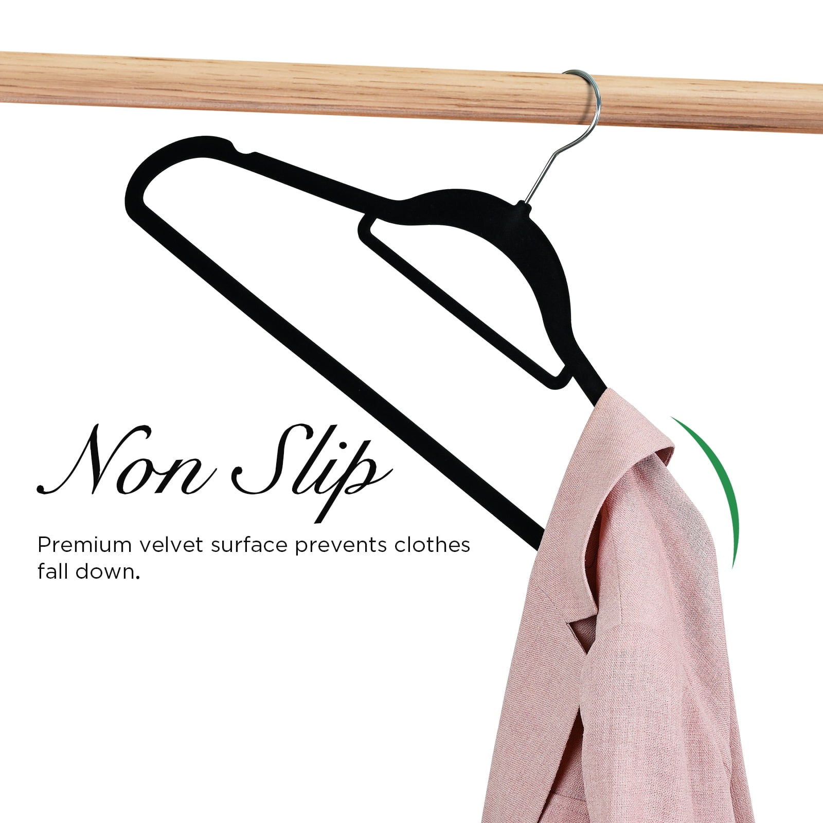 Ollieroo Premium Velvet Hangers,100 Pack Clothing Hangers,Non-Slip and Durable Coat Hangers,Heavy Duty Hangers with 360 Degree Rotatable Hook,Beige