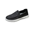 thumbnail image 4 of Tenmix Men's Non Slip Deck Canvas Shoes Breathable Slip on Boat Casual Loafer Flat Sneakers for Indoor Outdoor Black 6.5, 4 of 9