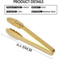 thumbnail image 5 of 2 Pack 9 Inch Gold Serving Tongs Gold Serving Utensils Salad Tongs Buffet Tongs Non-slip & Easy Grip Stainless Steel Gold Plated Buffet Serving Tongs, Salad, Ice, Oven, 5 of 6