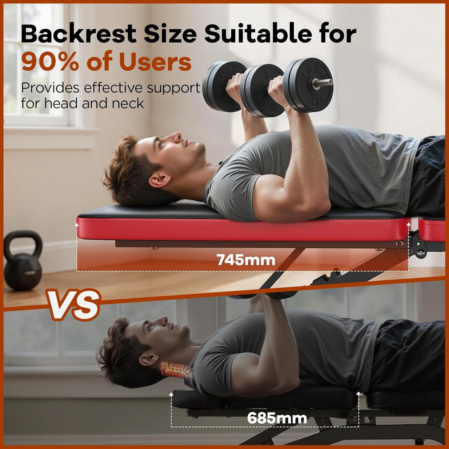 Adjustable Weight  for Home Gym, 660LBS Capacity Workout  with 8 Backrests for Chest Shoulders Arms, Compact and Foldable Strength  for Small Space Apartment Room