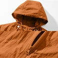 thumbnail image 5 of Zimjoy Orange Windbreaker Men UV 50+ Protection Plus Size Hooded Windbreaker Jacket Lightweight Athletic Full Zip Jackets with Pocket Fishing Hiking Clothing, Saffron 3XL, 5 of 5
