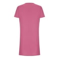 thumbnail image 6 of Ladies Short T Shirt Dress, Loose Casual Summer Short Sleeve Tunic Dresses Solid Color Loungewear Mini Dress with Pockets A-Line Cocktail Dresses L, 6 of 7