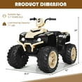 thumbnail image 2 of Topbuy 12V Electric Kids Quad ATV Ride on Car with LED Lights& Yellow, 2 of 8