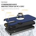 thumbnail image 6 of Phone Case for iPhone XR,[ Military Grade ] Drop Tested Protection Case with Magnetic Car Mount 360°Rotatable Ring Holder, 2-Layer Rugged Hybrid Hard PC Soft Rubber Cover for iPhone XR, Blue, 6 of 7