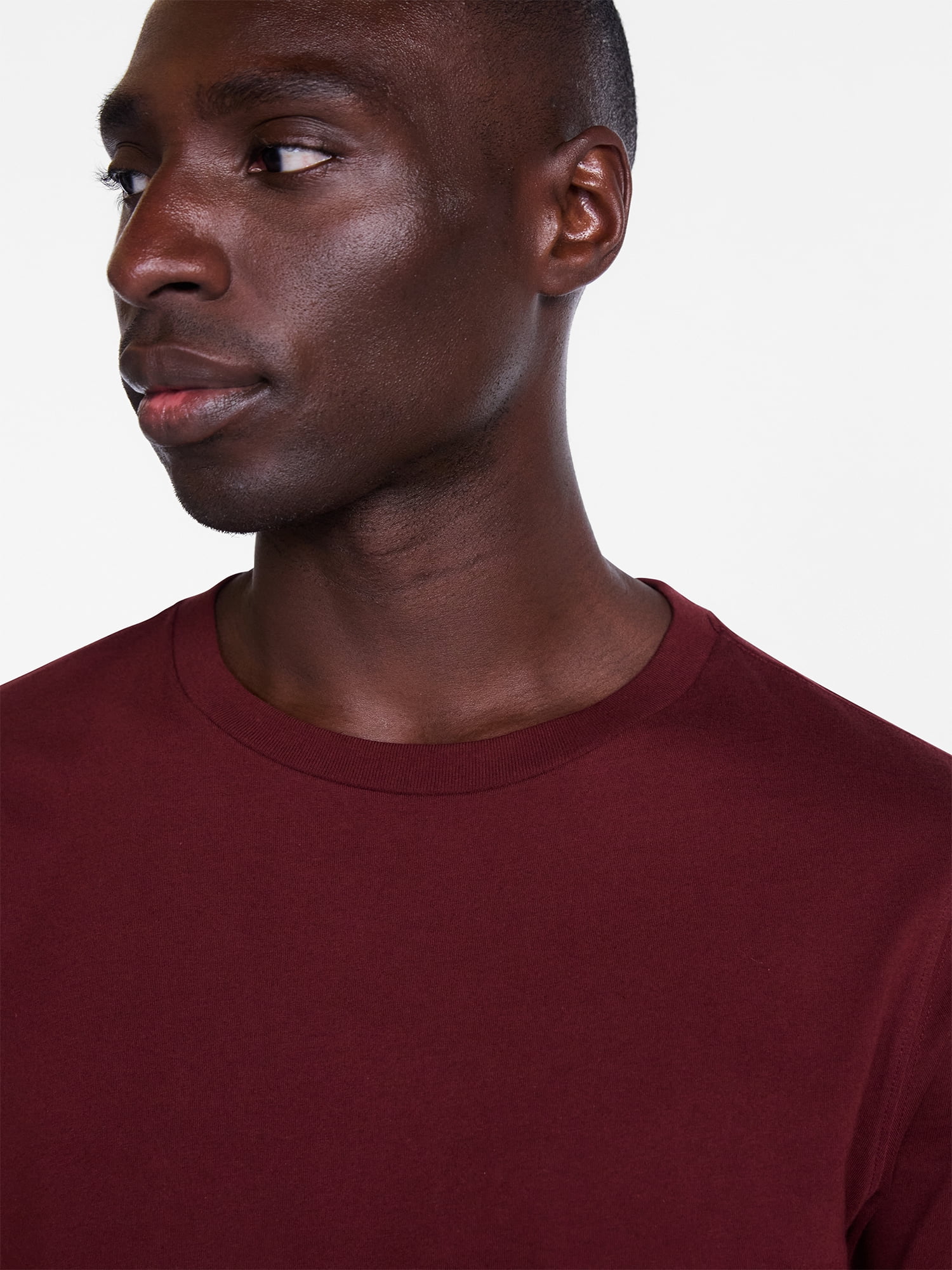 George Men's and Big Men's Cotton Crewneck Tee with Long Sleeves, Sizes XS-3XL, Big 2XB-6XB & Tall MT-4XLT
