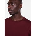thumbnail image 4 of George Men's and Big Men's Cotton Crewneck Tee with Long Sleeves, Sizes XS-3XL, Big 2XB-6XB & Tall MT-4XLT, 4 of 5