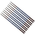 thumbnail image 1 of Reusable Chopsticks, Light Comfortable Anti Slip Design Pattern Wooden Chopsticks  For Home For Chinese Restaurant Blue, 1 of 8