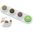 thumbnail image 1 of Juguete para gatos con hojas naturales de hierba gatera, bolas comestibles, juguete interactivo giratorio para gatos, gatitos, Limpieza de dientes, 1 of 7