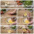 thumbnail image 4 of Juego de platos ralladores de ajo de cerámica hechos a mano con accesorios, 4 of 7