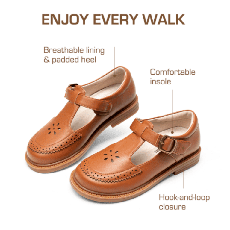 DREAM PAIRS Girls' Mary Jane Dress Shoes, Ballet Flats for School Uniforms