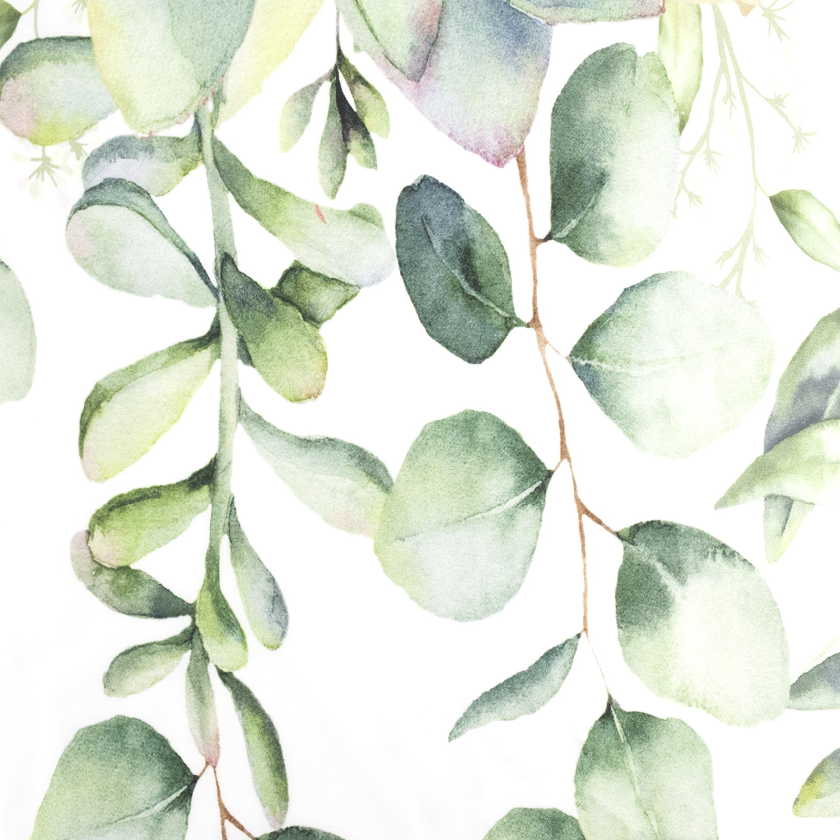 Succulent Botanical Shower Curtain Decor, Sage Green Plant Eucalyptus Leaf Green and White Shower Curtains for Bathroom 72X78 inch Polyester Fabric Bathroom Decoration Bath Curtains Hooks Included