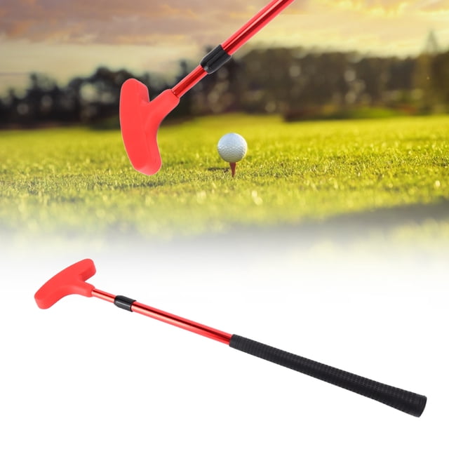 Putter, 2 Sections Rouge Antidérapant Aides à l'Entraînement de Golf Rétractable Portable pour la Maison pour Enfants pour Adultes pour Extérieur pour Bureau