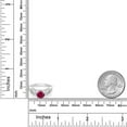 thumbnail image 3 of Gem Stone King 925 Sterling Silver Red Created Ruby White Created Sapphire and White Moissanite Engagement Ring for Women (1.53 Cttw, Gemstone July Birthstone, Round 6MM and 3MM, Size 6), 3 of 4