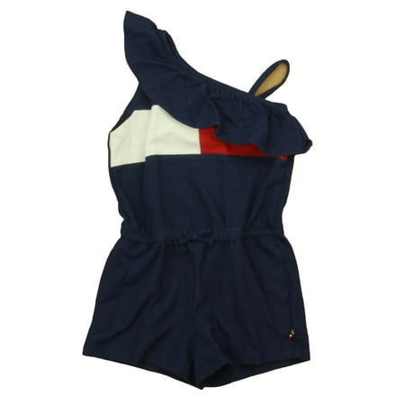 

Pre-owned Tommy Hilfiger Girls Navy | Red | White Romper size: 3T