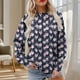 thumbnail image 1 of Heisall Womens Hoodies Spring Autumn Non-positional Print Fashion Casual Loose Ribbed Design Crewneck 2025 New Arrival Tops, 1 of 5