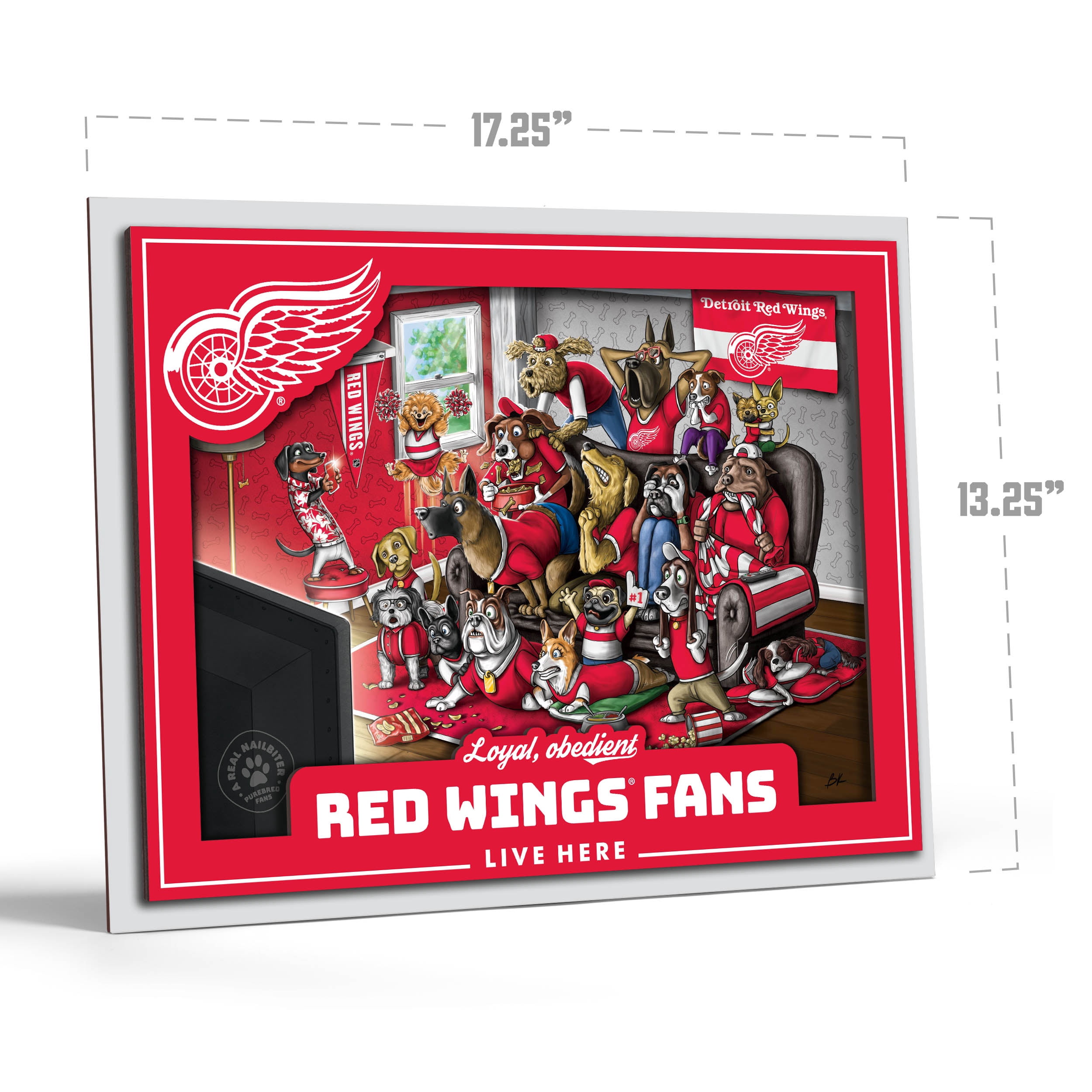 YouTheFan NHL Detroit Red Wings Purebred Fans Wall Art
