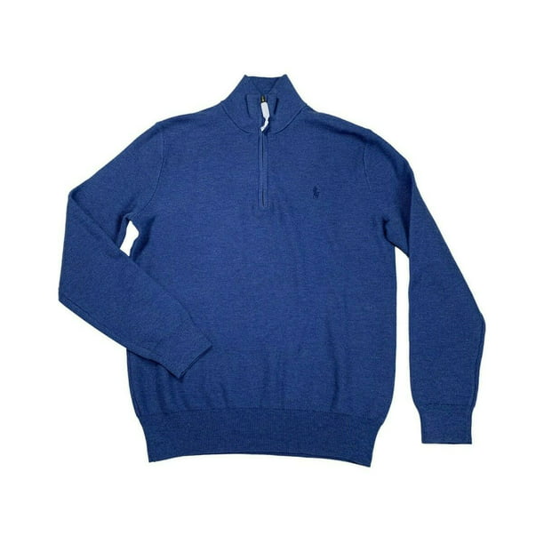 Ralph Lauren Polo Mens Pony Logo Half Zip Pullover Sweater Multi 71069763  New (Blue,Regular,S) 
