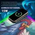 thumbnail image 2 of Colorful Chicken Cartoon Wireless Charging RGB Gaming Mouse Pad Large Keyboard Mat Rubber Base 13 Light Modes, 2 of 6