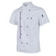 thumbnail image 4 of Mujeres Hombres Chaqueta de Chef Abrigo Cocina Cocina de manga corta Ropa de trabajo Restaurante - Blanco Sunnimix uniforme de chaqueta de chef, 4 of 8