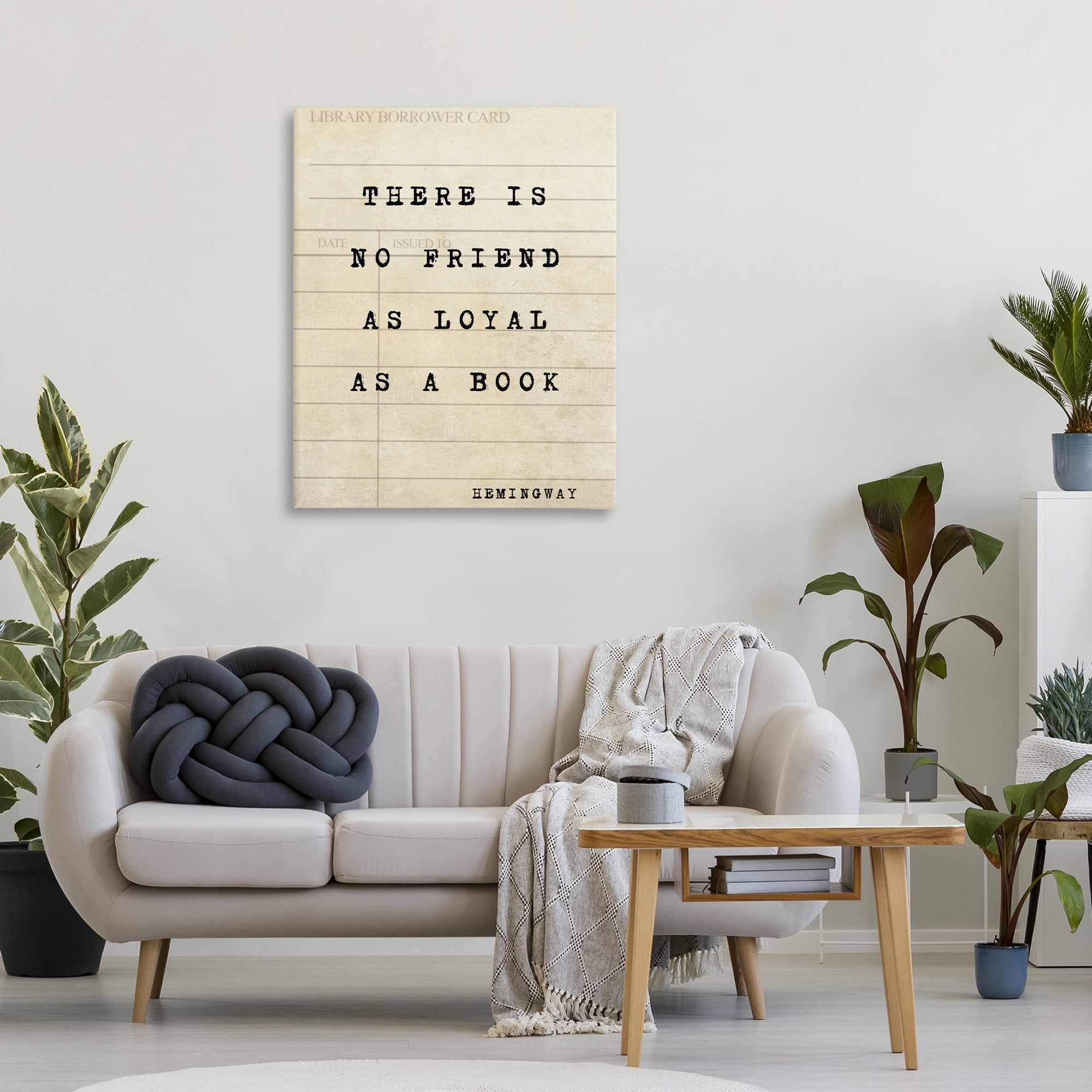 Stupell Industries No Friend As Loyal As A Book Canvas Wall Art, design by Julia Frost