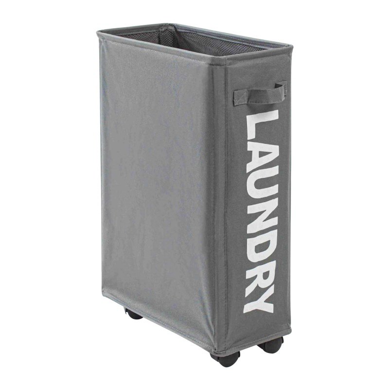 OCHINE 20 Gallon Large Laundry Basket with Non-slip Wheels , Fabric tall Laundry  Hamper, Foldable Laundry Bag Washing Bin 