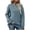 Sky Blue, variant on WREESH Womens Fashion Sweatshirt Casual Crewneck Sweatshirt Solid Color Pullover Loose Fit Long Sleeve Tops Fall And Winter New Loose Tops Sweatshirts Light Blue
