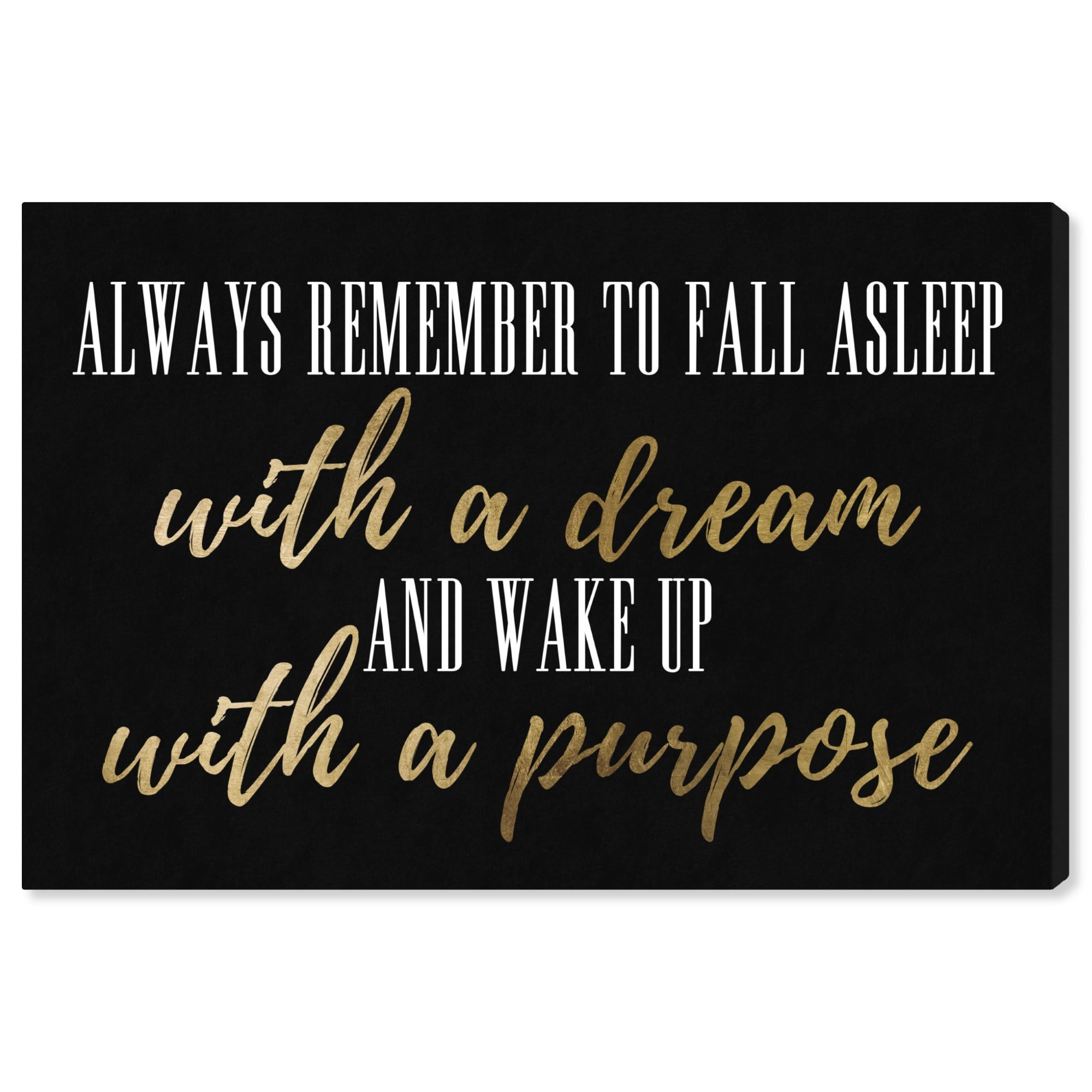 Runway Avenue Typography and Quotes Canvas Art Print 'Wake Up with a Purpose' Motivational