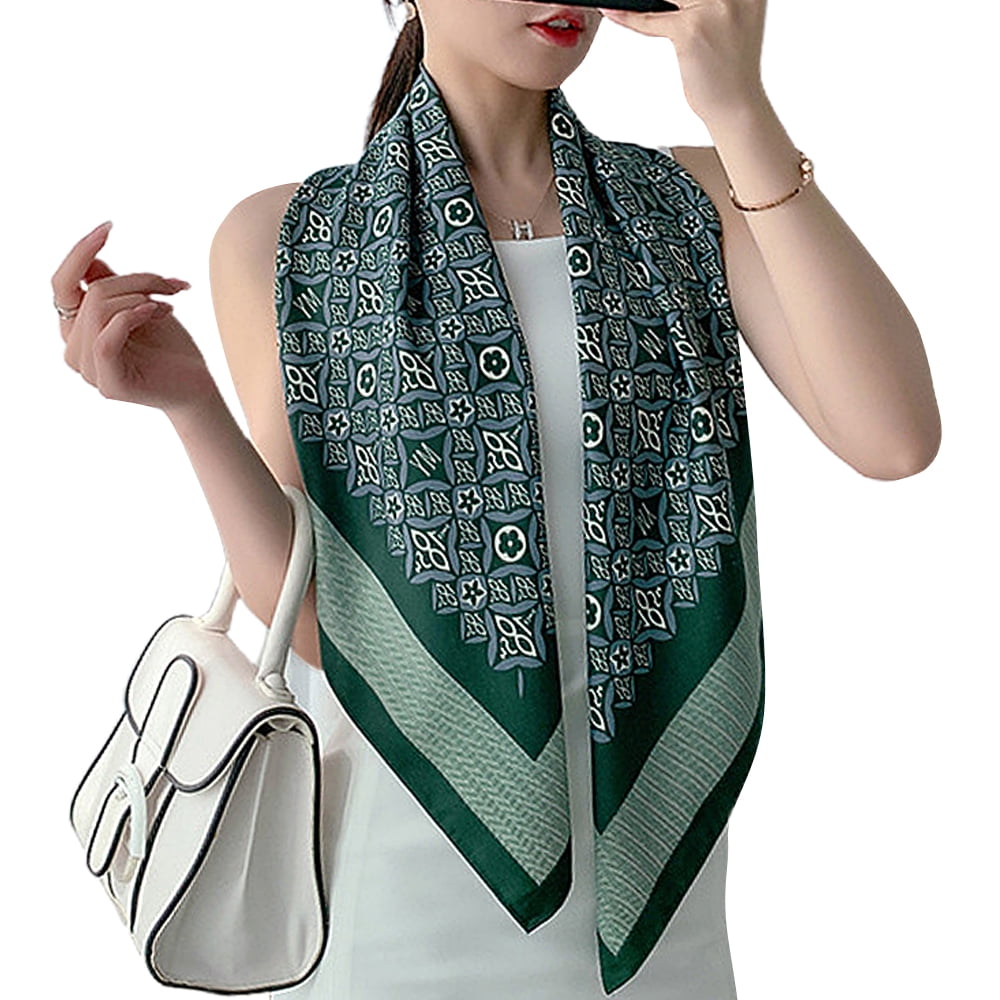 Head Scarf for Women Satin Large Hair Scarves Bandanas Square Silk