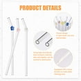 thumbnail image 3 of Reusable Glass Straws with Handmade Flowers, Heat-Resistant, 6-Pack & 2 Cleaning Brushes, 3 of 8