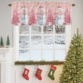 thumbnail image 4 of Valances for Windows Christmas Snowman Rod Pocket Cafe Window Treatments Valance Curtains for Kitchen Bathroom Laundry Basement Windows 60"x18", 4 of 7