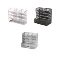 thumbnail image 1 of Porte-crayon de Bureau de Ménage École Clips de Rangement Rack de Stockage Organisateur de Papeterie en Acier Inoxydable à Plusieurs Couches Type A Argent, 1 of 9