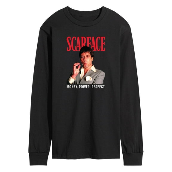 Scarface - Money Power Respect - Men's Long Sleeve Graphic T-Shirt