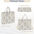thumbnail image 6 of FORMRS Womens Corduroy Tote Bag Crossbody Shoulder Handbag with Pocket, Light Gray Pattern, 6 of 7