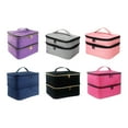 thumbnail image 3 of Seitruly Hecho con el bolso durable del organizador del esmalte de uñas de nylon para el bolso duradero del estuche que lleva del esmalte de Juegos de manicura Rosa roja, 3 of 6