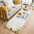 thumbnail image 2 of Runner Rugs 2x6 Ft, Sunflowers Non Slip Area Rugs for Kitchen Bedroom Entryway, Farmhosue You Are My Sunshine Wooden Grain Washable Carpet Runner Rug Floor Mats for Bedroom Home Decor, 2 of 9