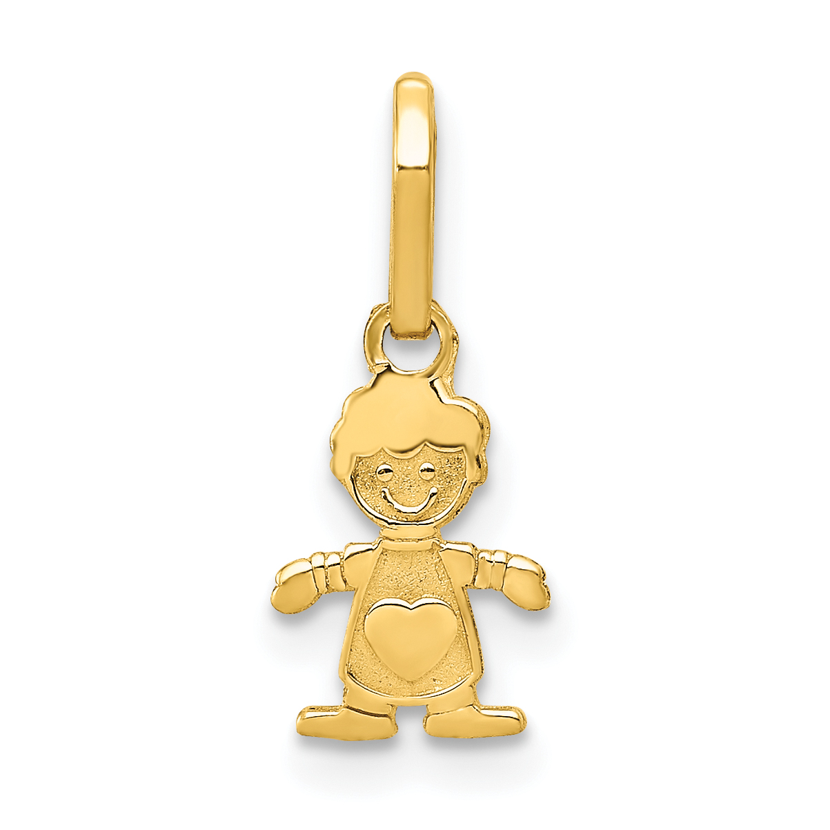Pendentif Breloque Collier Petit Garçon en Or Jaune 14k Bébé