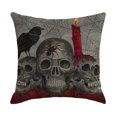 thumbnail image 1 of Toystoory Funda de almohada decorativa, decoración de Halloween, funda de almohada acogedora con patrón de calabaza, funda de cojín cuadrada para sofá, Decoración del hogar uno SXYM42 Toystoory HA060851-01B, 1 of 6