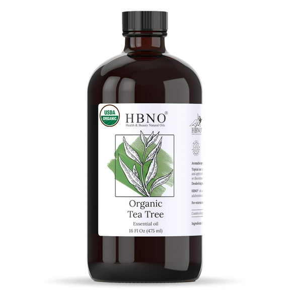 Aceite esencial HBNO Organic Tea Tree 475 ml Tamaño grande