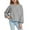 Gray, variant on Xdegoge Cropped Sweatshirts for Girls Oversized Basic Crew Neck Long Sleeve Cute Tops Athletic Comfort Casual Solid Color Pullover Kid Clothes 5-15 Years