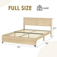thumbnail image 4 of Platform Bed with Rattan Headboard, LED Lights & Storage Baskets, 4 of 7