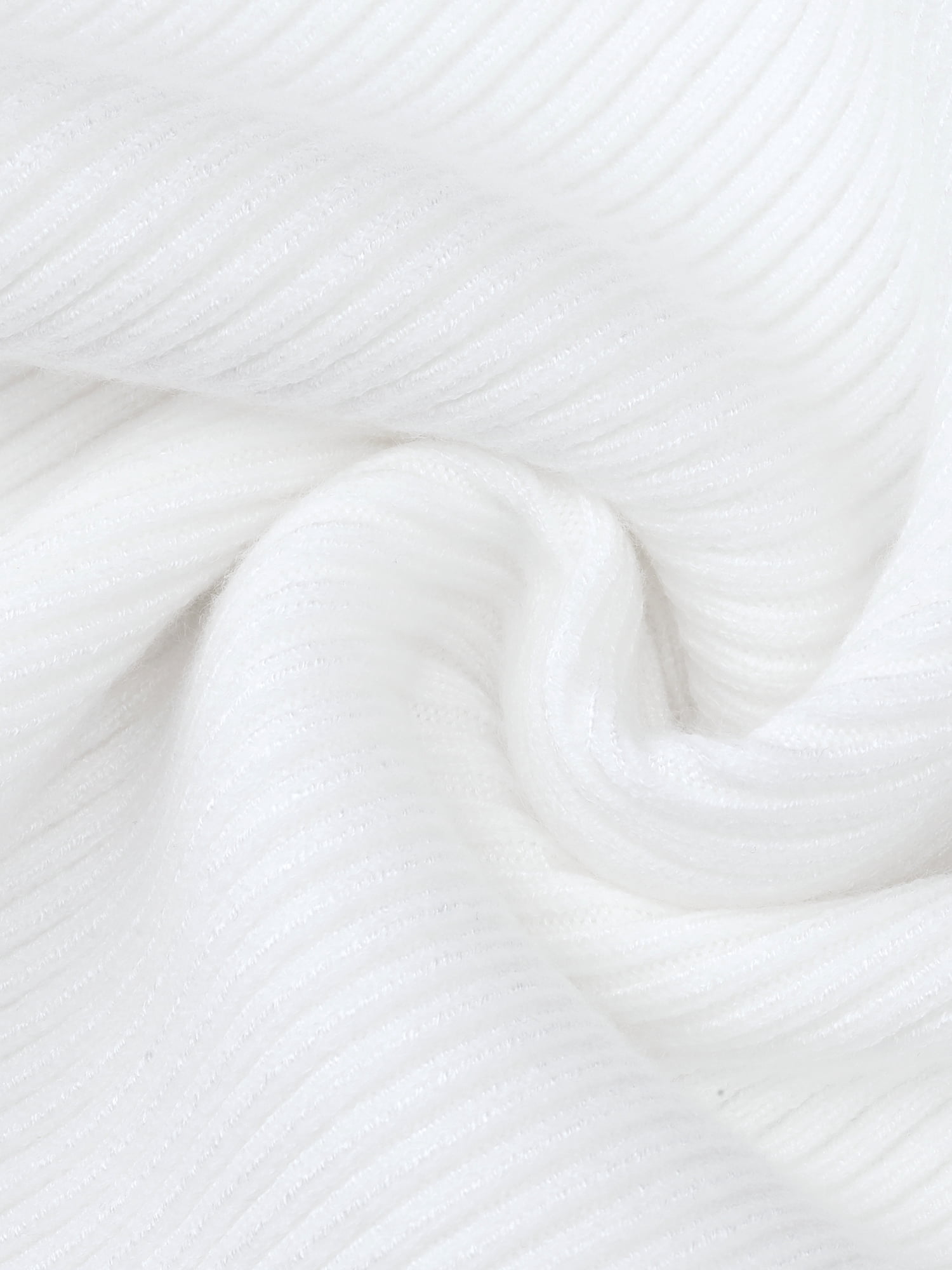 DARING DIVA Women's Maternity Sweater Ribbed Pullover Polo Sweater S White