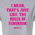 thumbnail image 3 of Mean Girls - Rules Of Feminism - Juniors Cropped Cotton Blend T-Shirt, 3 of 5