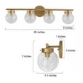 thumbnail image 2 of Uolfin Farmhouse Gold Bathroom Vanity Light, 28 in. 4-Light Wall Sconce Light with Clear Glass Shades, 2 of 7