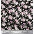 thumbnail image 3 of Soimoi Cotton Voile Fabric Leaves & Rose Floral Print Sewing Fabric Yard 42 Inch Wide, 3 of 3