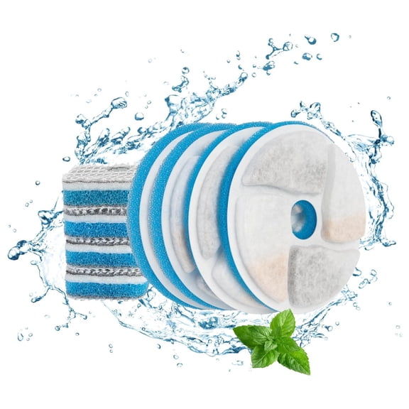 4 Packs Cat Water Fountain Filters, Replacement Filters for Automatic Pet Fountain, 4.13inch Filters For Cat Water Fountain