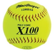MacGregor Softballs Slow Pitch 12'' X52RE, Yellow 12 Pcs by Athletic Connection