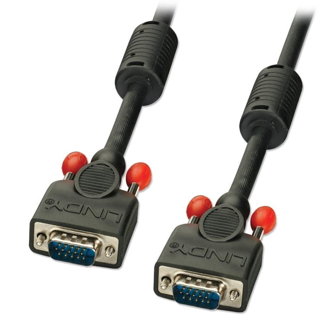 Cable VGA Lindy 0,5 m Macho a Macho Negro