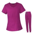 thumbnail image 3 of Conjunto de uniforme exfoliante para mujer, conjunto de uniformes de enfermería para parte y pantalón, para el cuidado de mascotas, 3 of 8