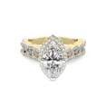 thumbnail image 3 of IGI Certified 4 Carat Marquise Shape Lab Grown Diamond Engagement Ring | 14K Yellow Gold | Imperiella Halo Celtic Knot Diamond Ring | FG-VS1-VS2 Quality Friendly Diamonds, 3 of 6