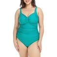 thumbnail image 4 of Bagilaanoe Women One-Piece Swimsuit Plus Size Sleeveless Swimwear Ruched Bathing Suit XL-6XL, 4 of 9
